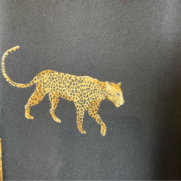 Jodifl Black Pullover Dress with Gold Cheetahs Size Small - Picture 9 of 13